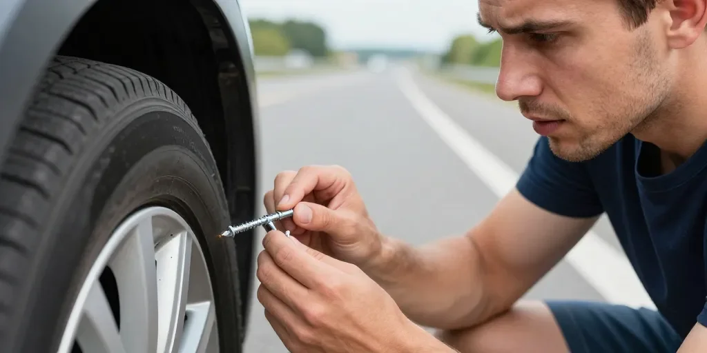 Peut-on rouler avec une vis dans le pneu : les risques ?